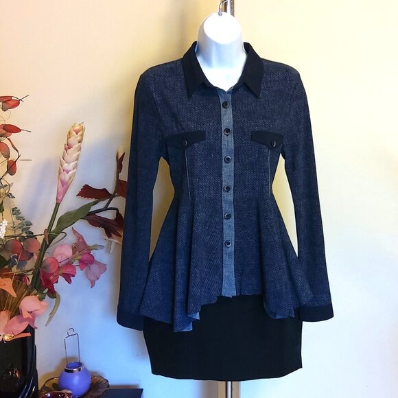 NWT MCPLANET Women's Button-Down Shirts Long Sleeve Collared Blouse Shirt Top 38 - Picture 5 of 9